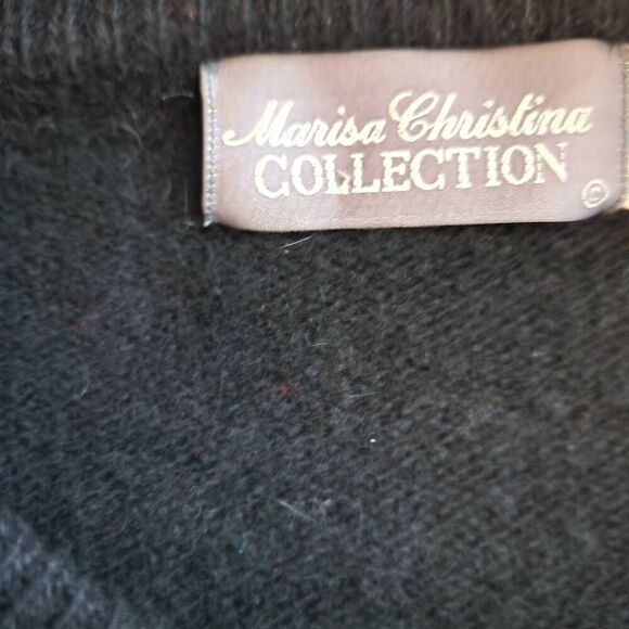 Vintage Marisa Christina Sweater Womens Medium Oversized Lambswool Angora Sunflo - Picture 5 of 6